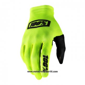 2021 Motocross Ciclismo 100 Percent Guanti Dita Lunghe Verde