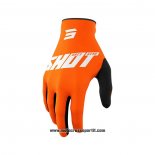 2021 Shot Motocross Ciclismo Guanti Dita Lunghe Arancione