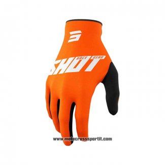 2021 Shot Motocross Ciclismo Guanti Dita Lunghe Arancione