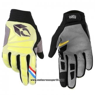 2020 Motocross Ciclismo Deft Family Guanti Dita Lunghe Giallo