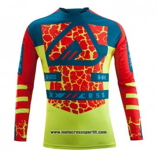 2020 Motocross Ciclismo Maglie Acerbis Manica Lunga Giallo Rosso