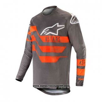 2020 Motocross Ciclismo Maglie Alpinestars Manica Lunga Marrone