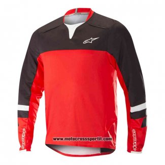 2020 Motocross Ciclismo Maglie Alpinestars Manica Lunga Nero Rosso