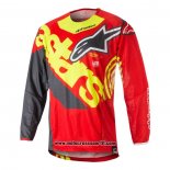 2020 Motocross Ciclismo Maglie Alpinestars Manica Lunga Rosso