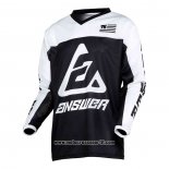 2020 Motocross Ciclismo Maglie Answer Manica Lunga Nero Bianco