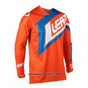 2020 Motocross Ciclismo Maglie Leatt Manica Lunga Arancione Blu