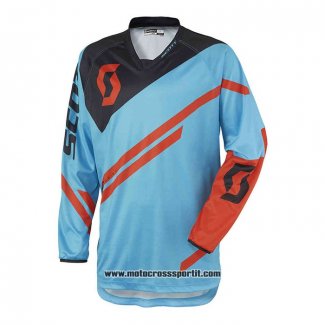 2020 Motocross Ciclismo Maglie Scott Manica Lunga Blu