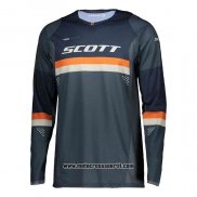 2020 Motocross Ciclismo Maglie Scott Manica Lunga Spento Blu