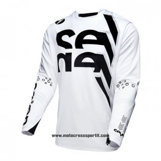 2020 Motocross Ciclismo Maglie Seven Manica Lunga Bianco