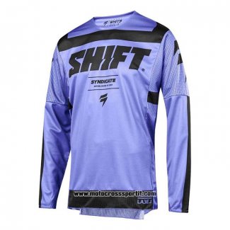 2020 Motocross Ciclismo Maglie Shift Manica Lunga Viola