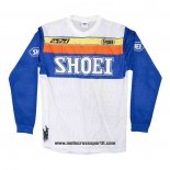 2020 Motocross Ciclismo Maglie Shoei Manica Lunga Bianco Blu