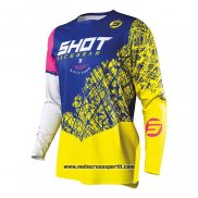 2020 Motocross Ciclismo Maglie Shot Manica Lunga Giallo