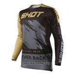 2020 Motocross Ciclismo Maglie Shot Manica Lunga Grigio