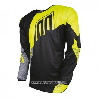 2020 Motocross Ciclismo Maglie Shot Manica Lunga Nero Giallo