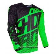 2020 Motocross Ciclismo Maglie Shot Manica Lunga Nero Verde