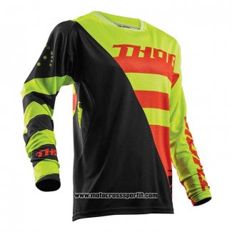 2020 Motocross Ciclismo Maglie Thor Manica Lunga Giallo