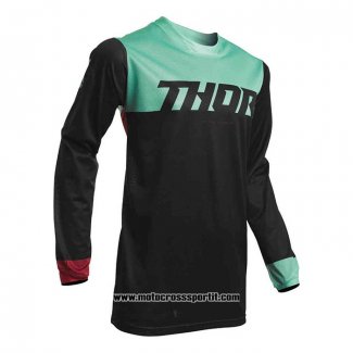 2020 Motocross Ciclismo Maglie Thor Manica Lunga Nero