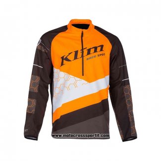 2021 Klim Motocross Ciclismo Maglie Manica Lunga Arancione Nero