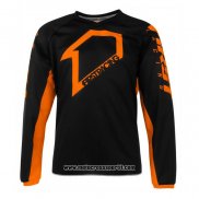 2021 Motocross Ciclismo Maglie First Racing Manica Lunga Nero Arancione