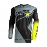 2021 Oneal Motocross Ciclismo Maglie Manica Lunga Grigio Nero Giallo