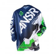 2020 Motocross Ciclismo Maglie ANSR Manica Lunga Blu