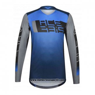 2020 Motocross Ciclismo Maglie Acerbis Manica Lunga Blu