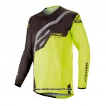 2020 Motocross Ciclismo Maglie Alpinestars Manica Lunga Nero Giallo