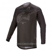 2020 Motocross Ciclismo Maglie Alpinestars Manica Lunga Nero