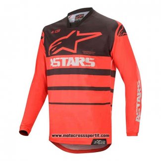 2020 Motocross Ciclismo Maglie Alpinestars Manica Lunga Rosso