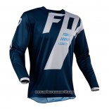 2020 Motocross Ciclismo Maglie FOX Manica Lunga Spento Blu