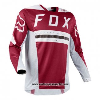 2020 Motocross Ciclismo Maglie FOX Manica Lunga Spento Rosso Bianco