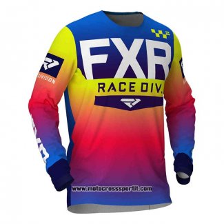 2020 Motocross Ciclismo Maglie FXR Manica Lunga Blu