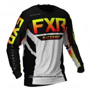 2020 Motocross Ciclismo Maglie FXR Manica Lunga Nero Bianco