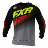 2020 Motocross Ciclismo Maglie FXR Manica Lunga Nero Rosso