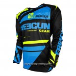 2020 Motocross Ciclismo Maglie Freegun Manica Lunga Blu