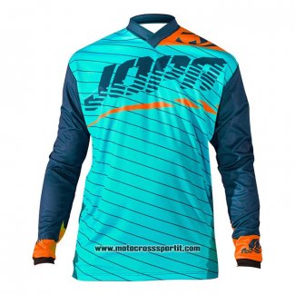 2020 Motocross Ciclismo Maglie Jopa Manica Lunga Azzurro