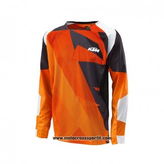 2020 Motocross Ciclismo Maglie KTM Manica Lunga Arancione