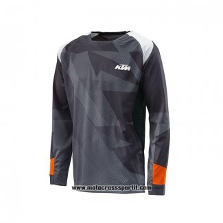 2020 Motocross Ciclismo Maglie KTM Manica Lunga Grigio