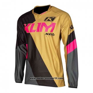 2020 Motocross Ciclismo Maglie Klim Manica Lunga Grigio Giallo