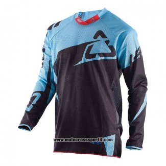 2020 Motocross Ciclismo Maglie Leatt Manica Lunga Nero Blu