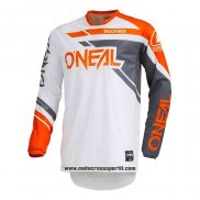 2020 Motocross Ciclismo Maglie Oneal Manica Lunga Bianco Arancione