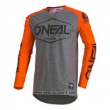 2020 Motocross Ciclismo Maglie Oneal Manica Lunga Grigio Arancione