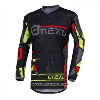 2020 Motocross Ciclismo Maglie Oneal Manica Lunga Nero