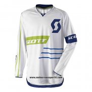 2020 Motocross Ciclismo Maglie Scott Manica Lunga Bianco