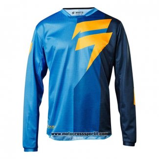 2020 Motocross Ciclismo Maglie Shift Manica Lunga Blu