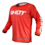 2020 Motocross Ciclismo Maglie Shot Manica Lunga Rosso