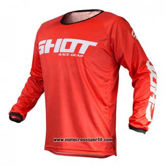 2020 Motocross Ciclismo Maglie Shot Manica Lunga Rosso