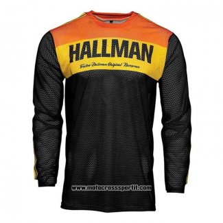 2020 Motocross Ciclismo Maglie Thor Manica Lunga Nero