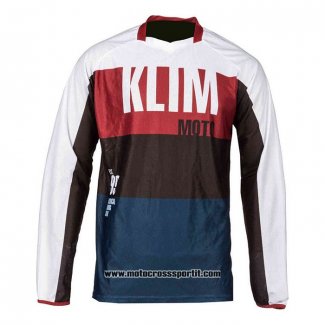 2021 Motocross Ciclismo Maglie Klim Manica Lunga Rosso Blu