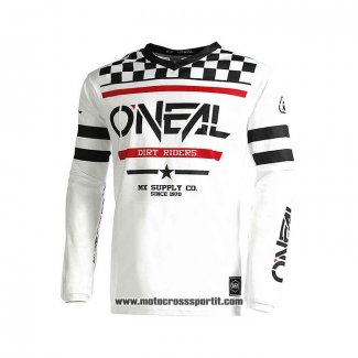 2021 Oneal Motocross Ciclismo Maglie Manica Lunga Bianco